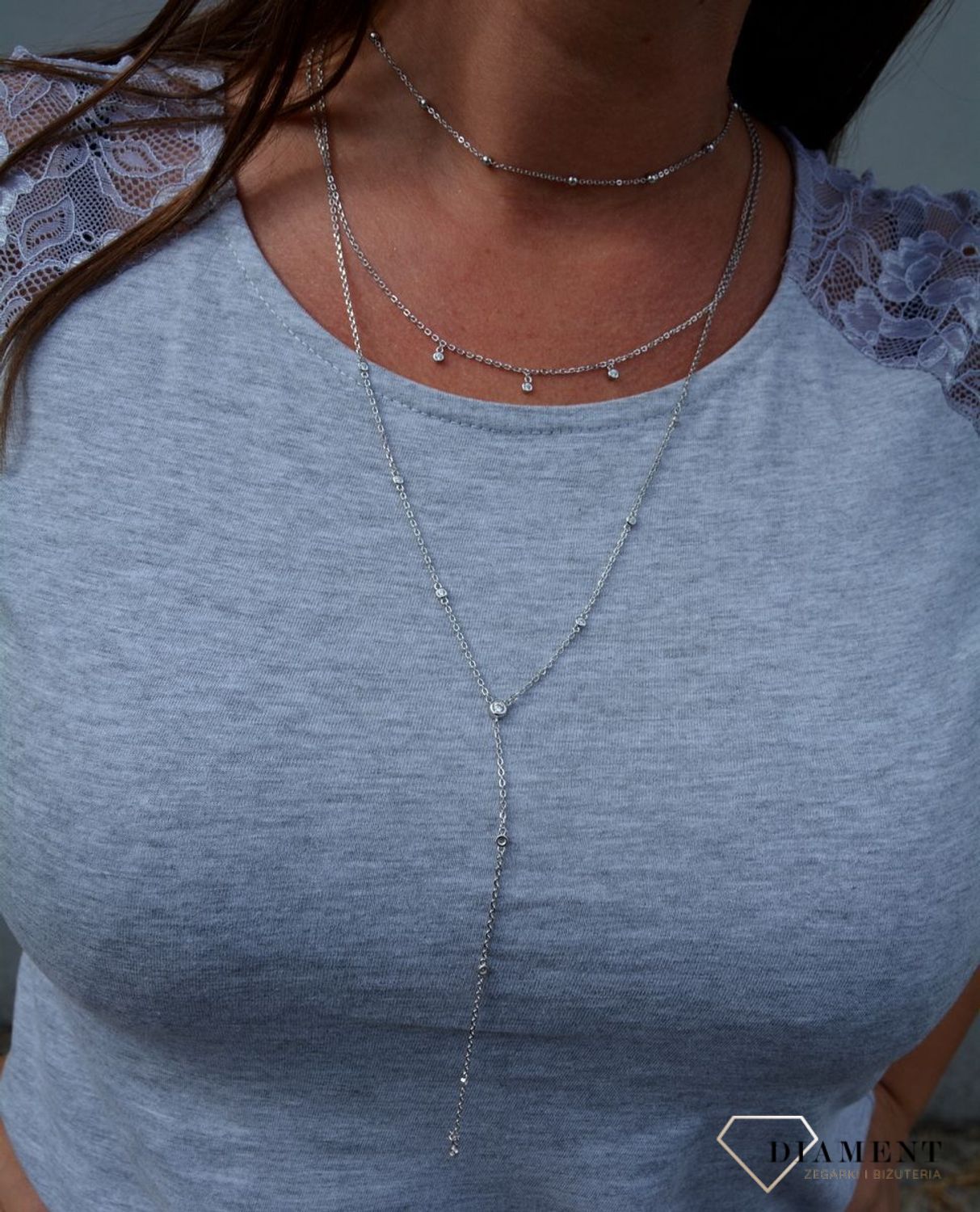 Naszyjnik srebrny potrójny kulki i cyrkonia DIA-NSZ-0069-925 S.jpg